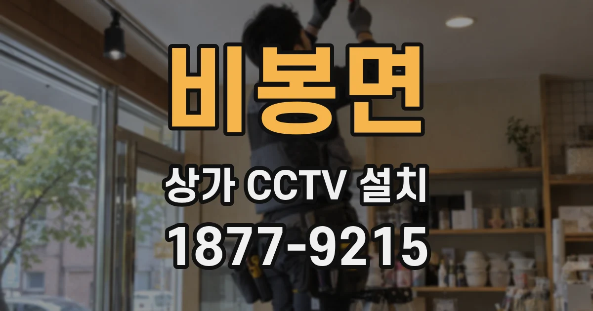 비봉면 상가 CCTV 설치