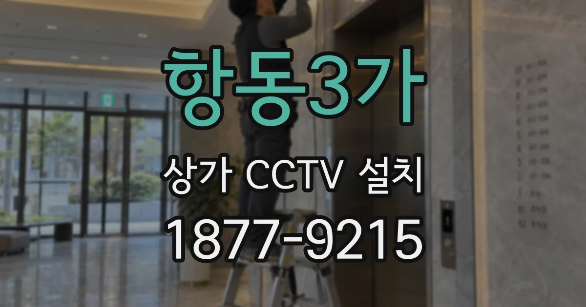 항동3가 상가 CCTV 설치