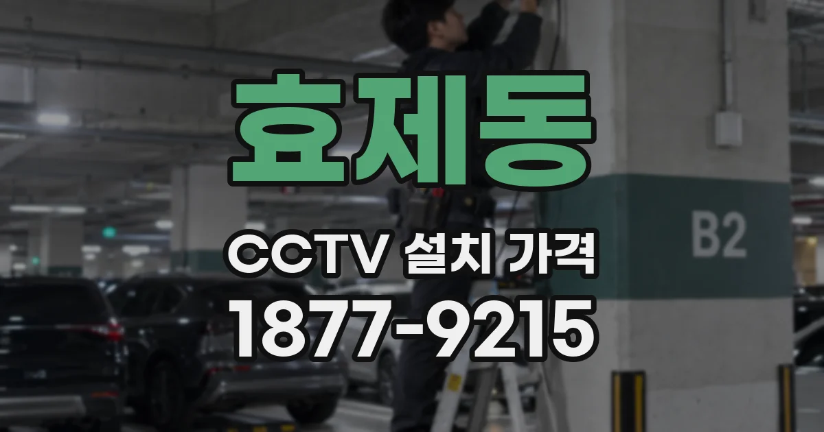 효제동 CCTV 설치 가격
