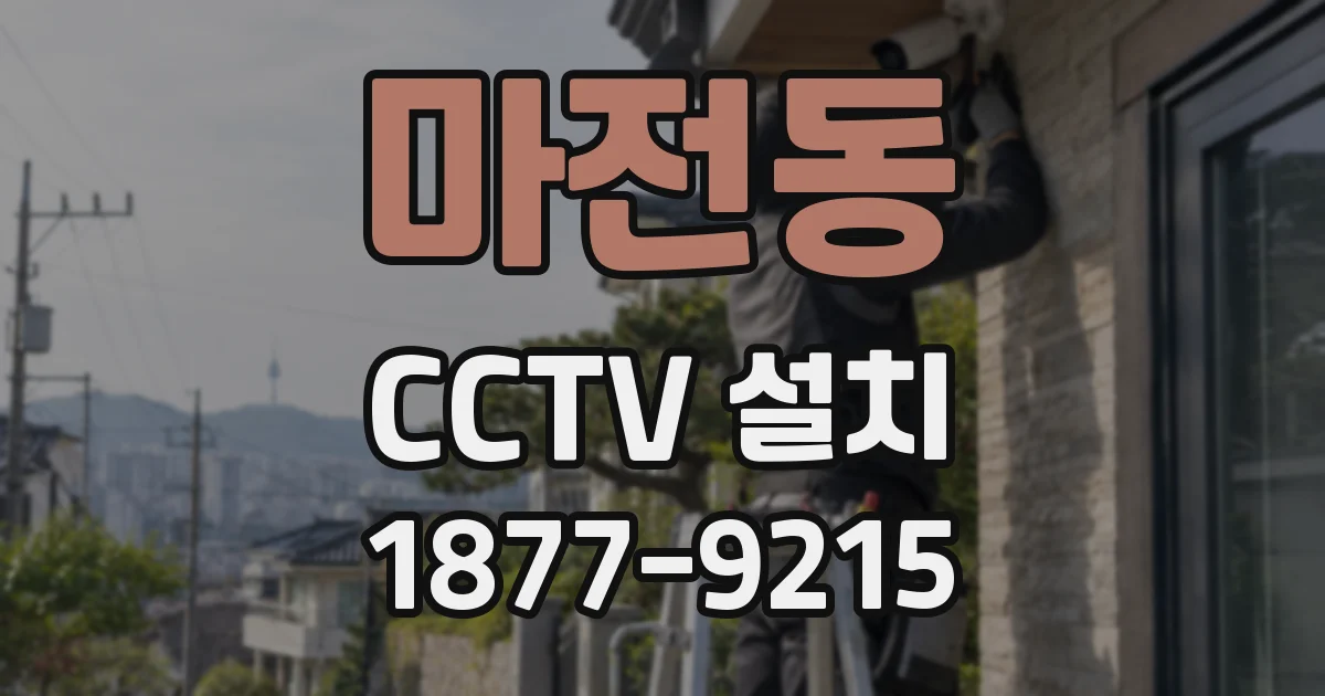 마전동 CCTV 설치