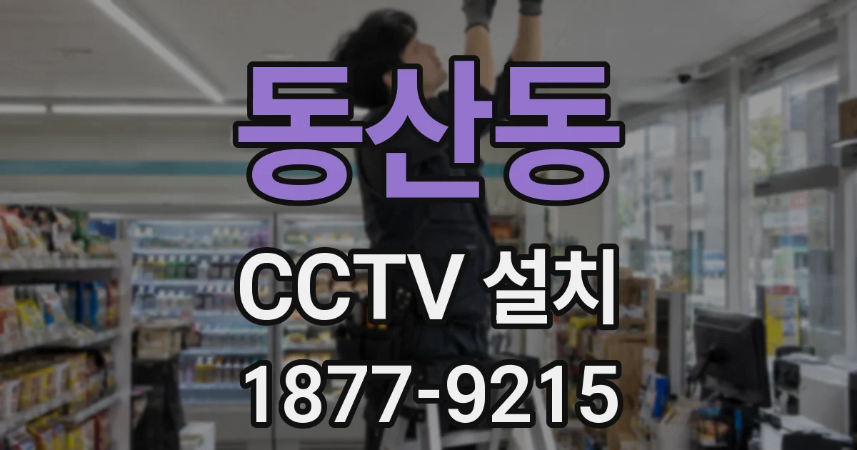 동산동 CCTV 설치