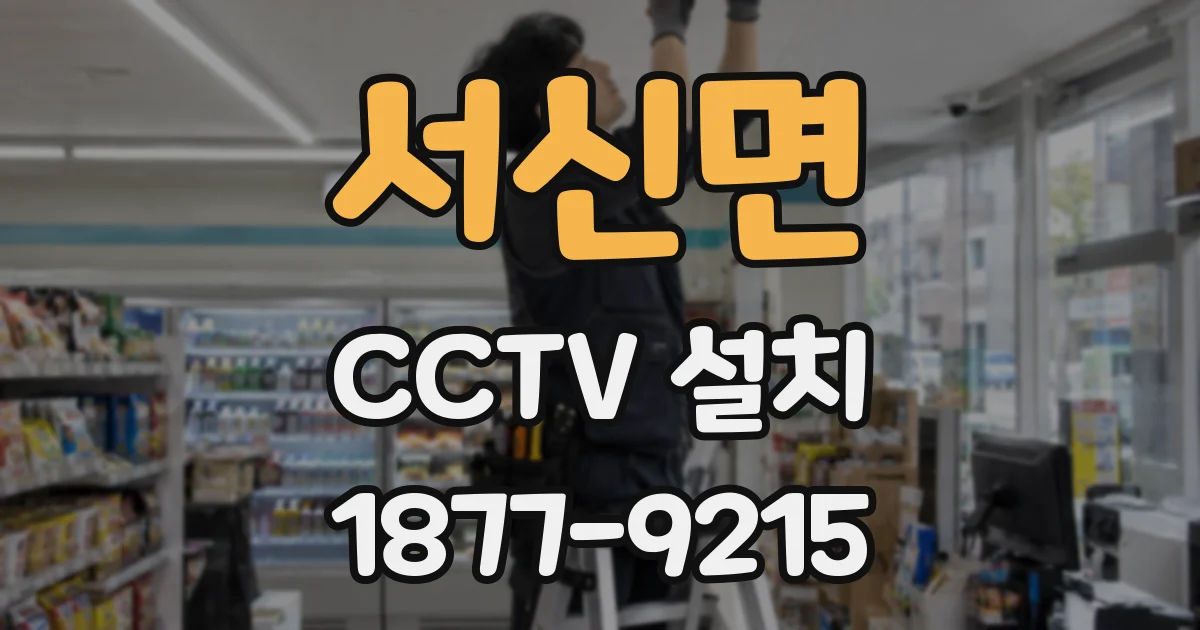서신면 CCTV 설치