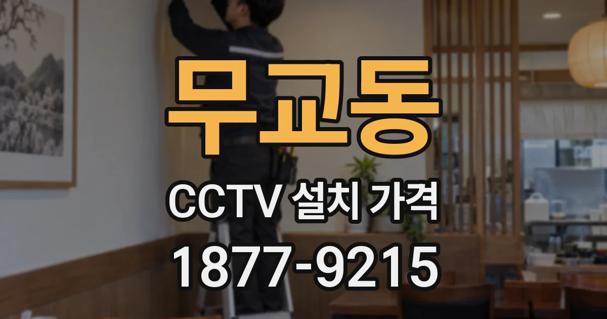 무교동 CCTV 설치 가격