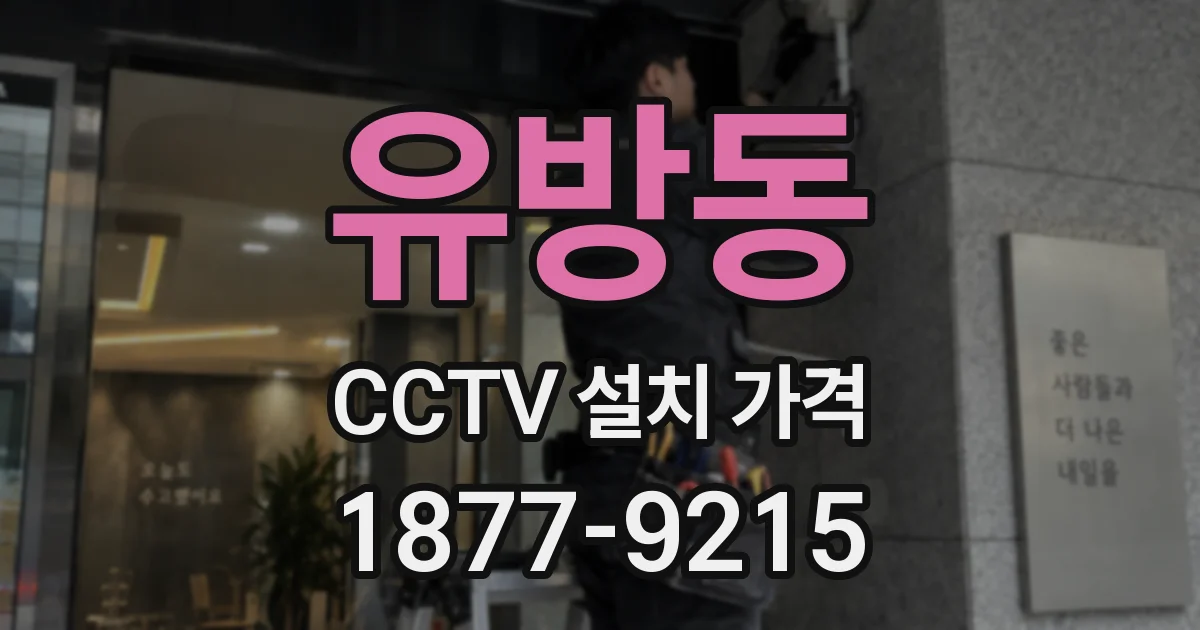 유방동 CCTV 설치 가격