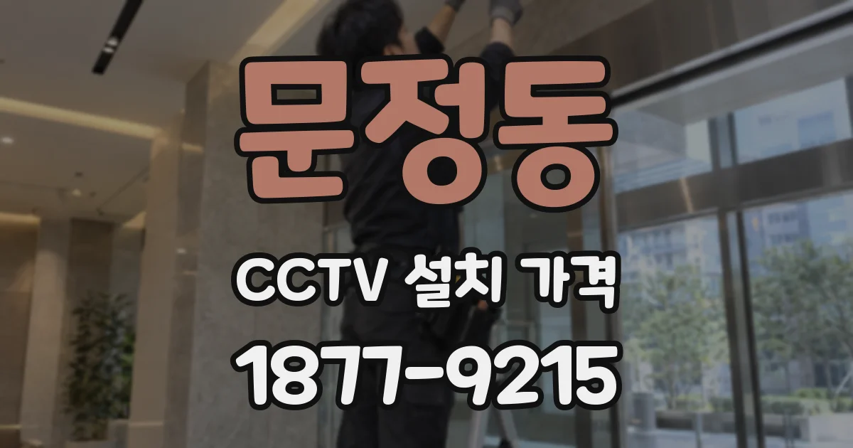 문정동 CCTV 설치 가격