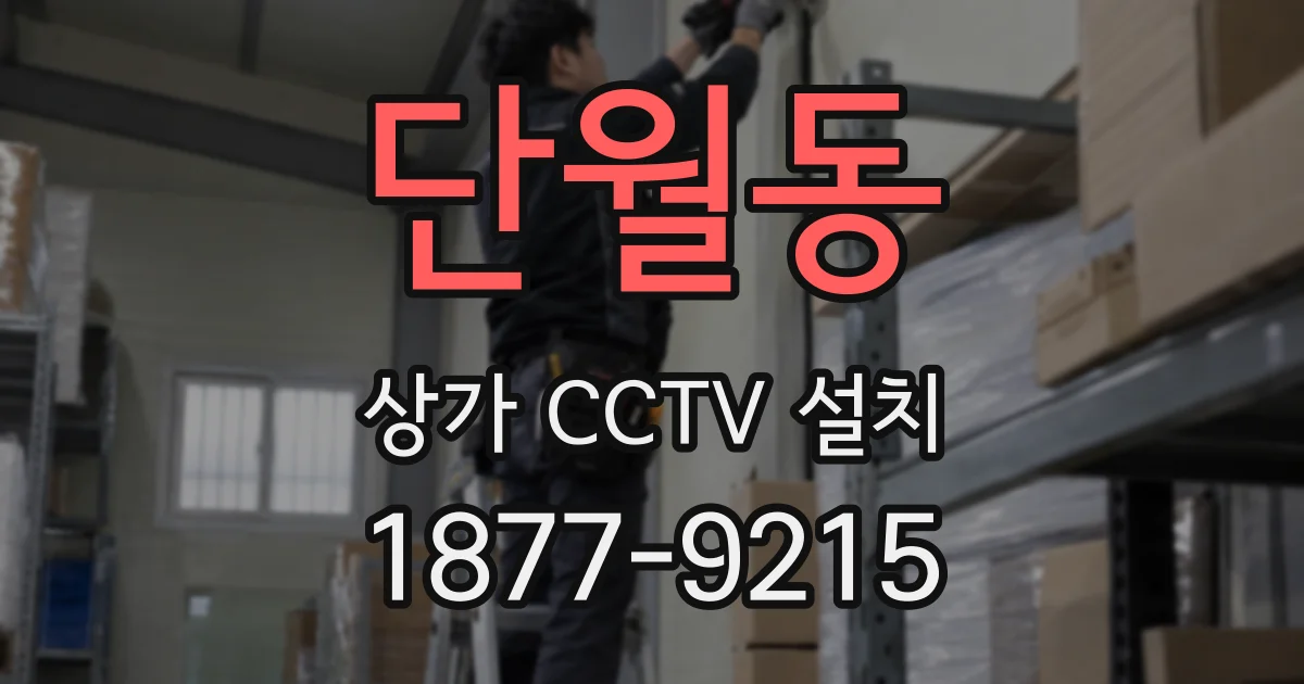 단월동 상가 CCTV 설치
