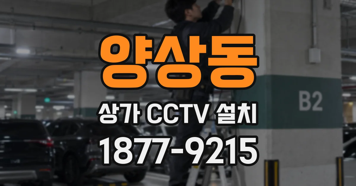 양상동 상가 CCTV 설치