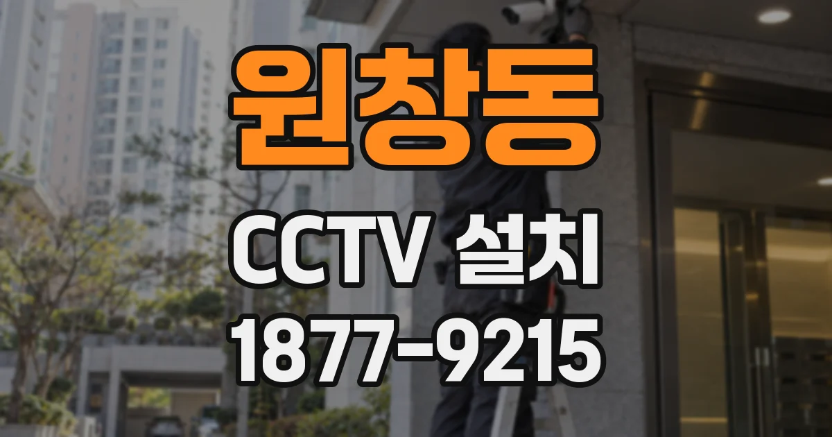 원창동 CCTV 설치