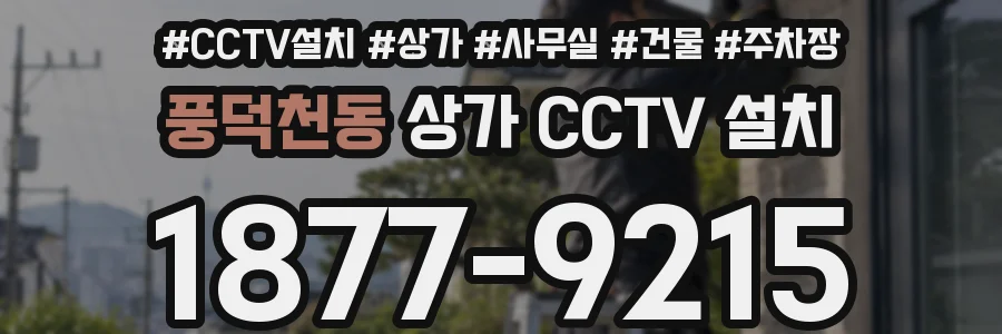 풍덕천동 상가 CCTV 설치
