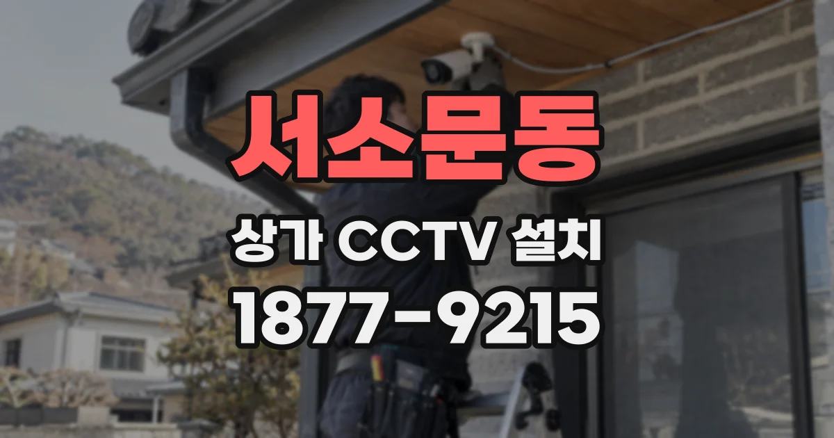 서소문동 상가 CCTV 설치