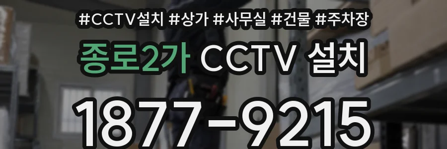 종로2가 CCTV 설치