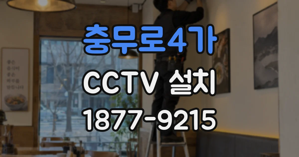 충무로4가 CCTV 설치