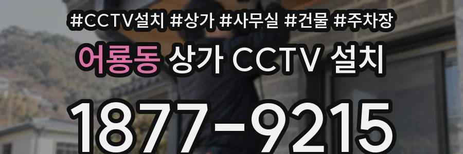 어룡동 상가 CCTV 설치