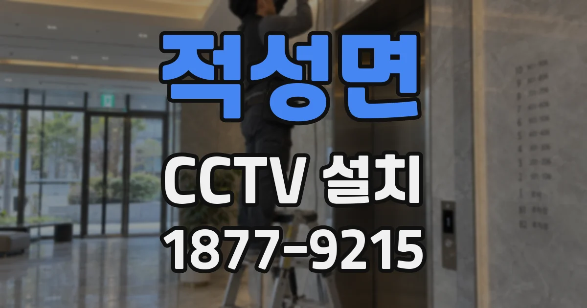 적성면 CCTV 설치