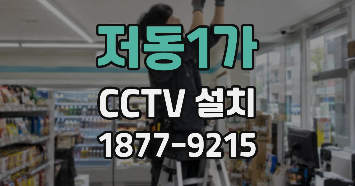 저동1가 CCTV 설치