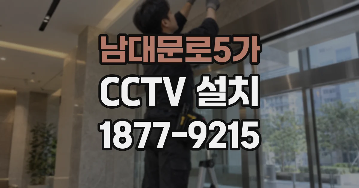 남대문로5가 CCTV 설치