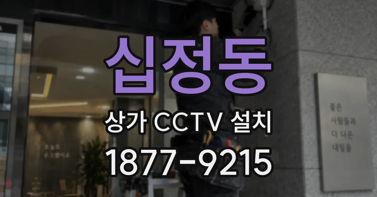 십정동 상가 CCTV 설치
