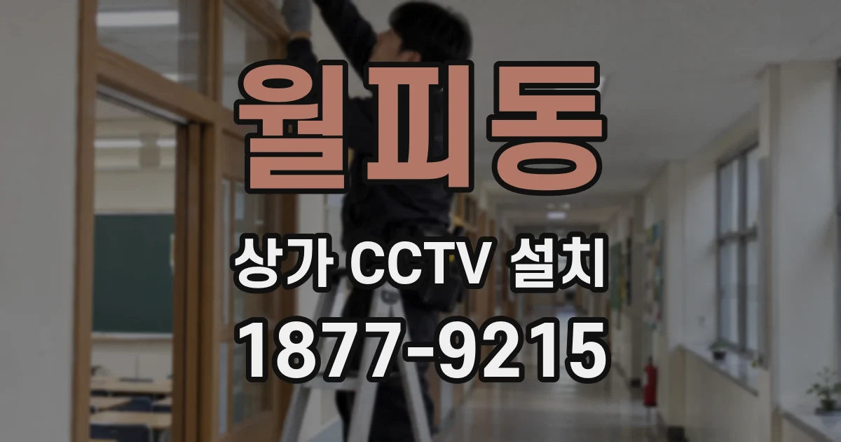 월피동 상가 CCTV 설치