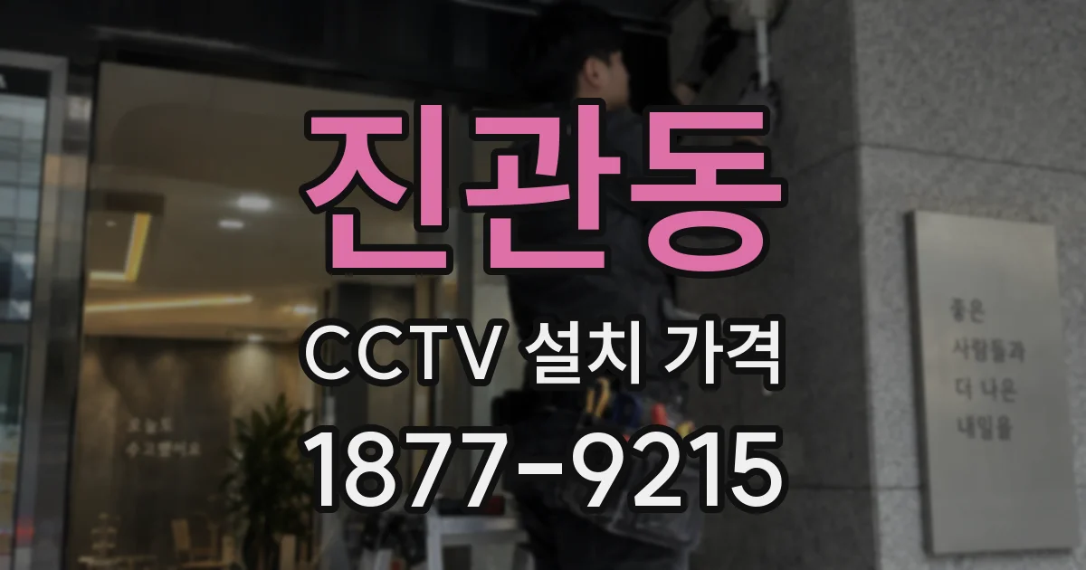 진관동 CCTV 설치 가격