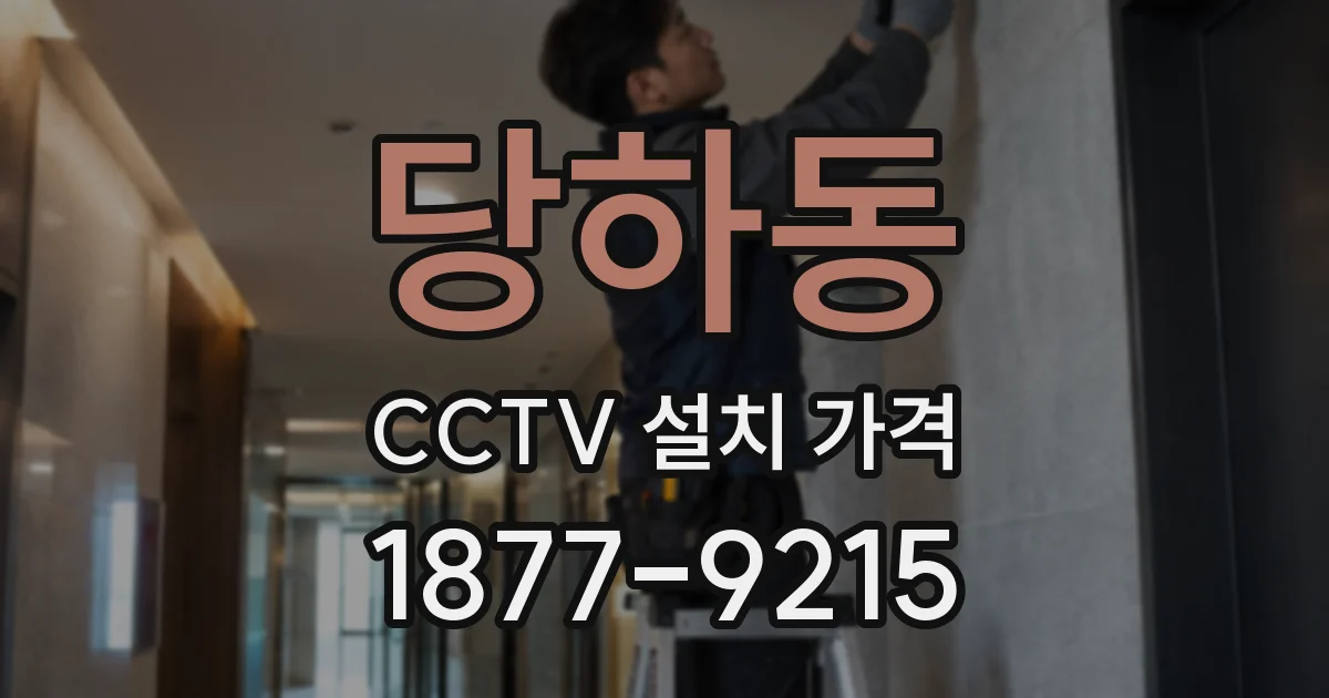 당하동 CCTV 설치 가격
