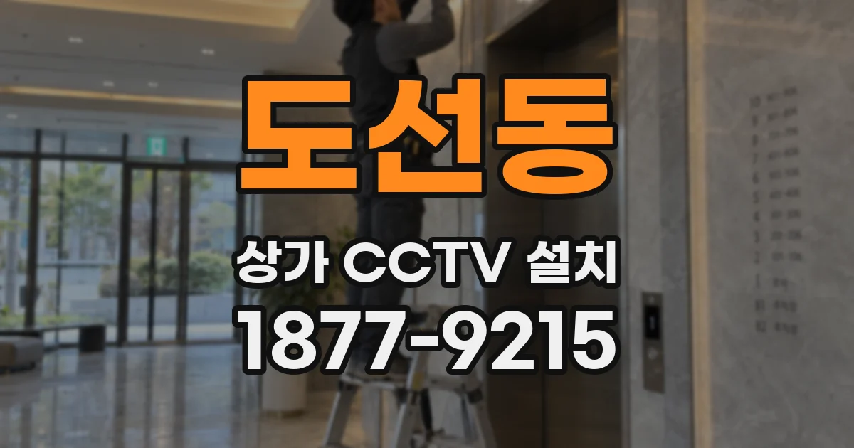 도선동 상가 CCTV 설치