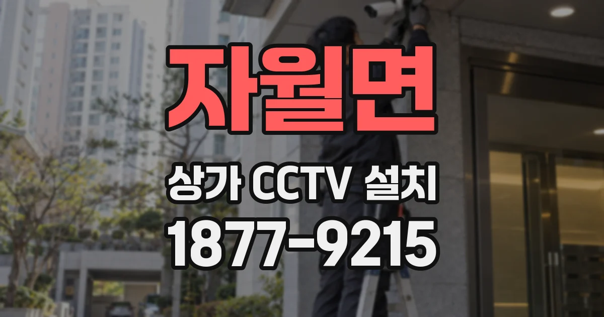자월면 상가 CCTV 설치