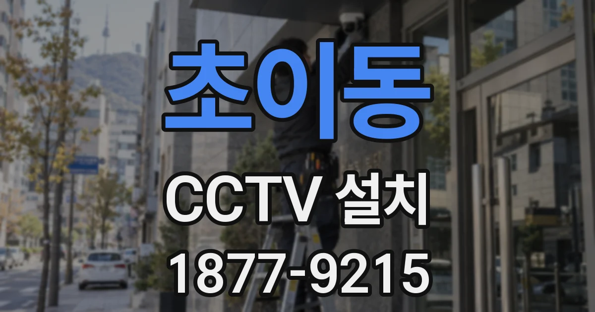 초이동 CCTV 설치