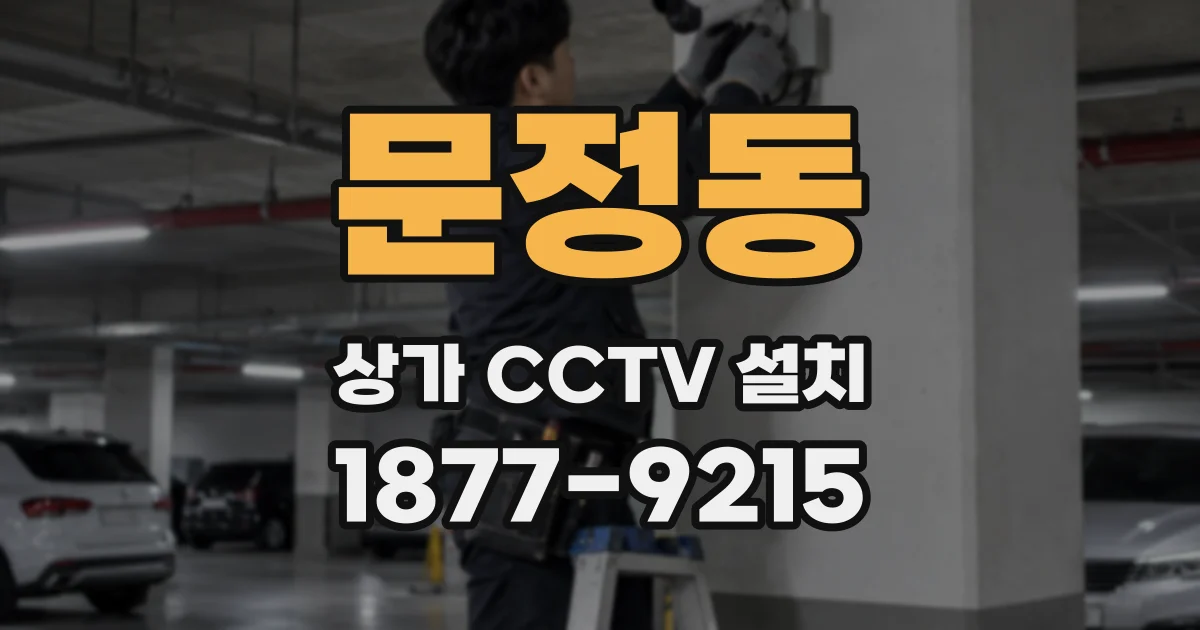 문정동 상가 CCTV 설치