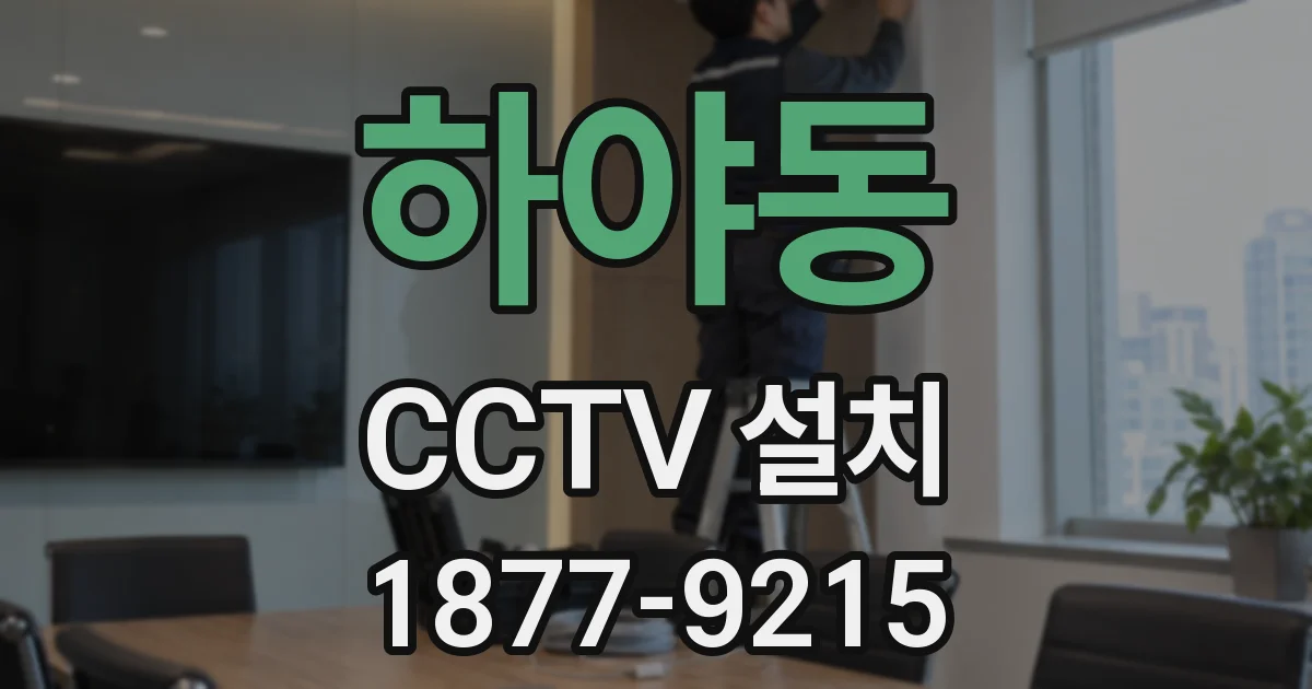 하야동 CCTV 설치
