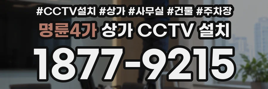 명륜4가 상가 CCTV 설치