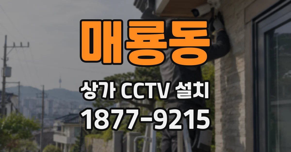 매룡동 상가 CCTV 설치