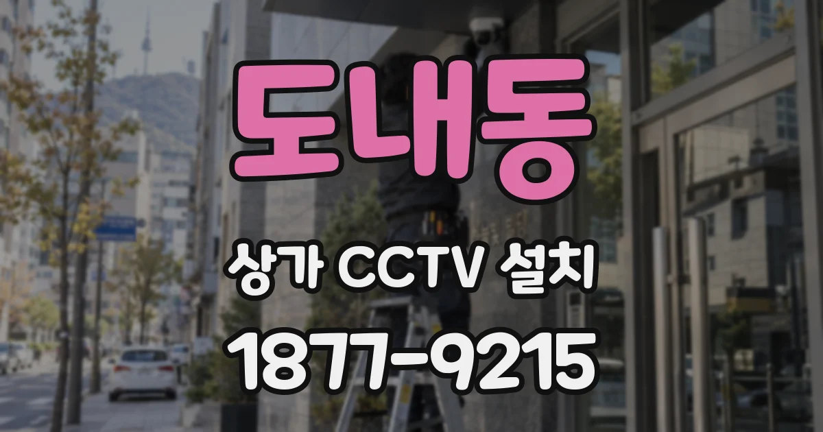 도내동 상가 CCTV 설치