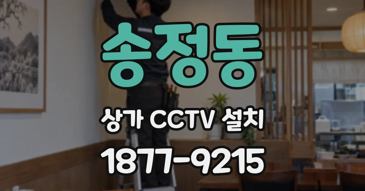 송정동 상가 CCTV 설치