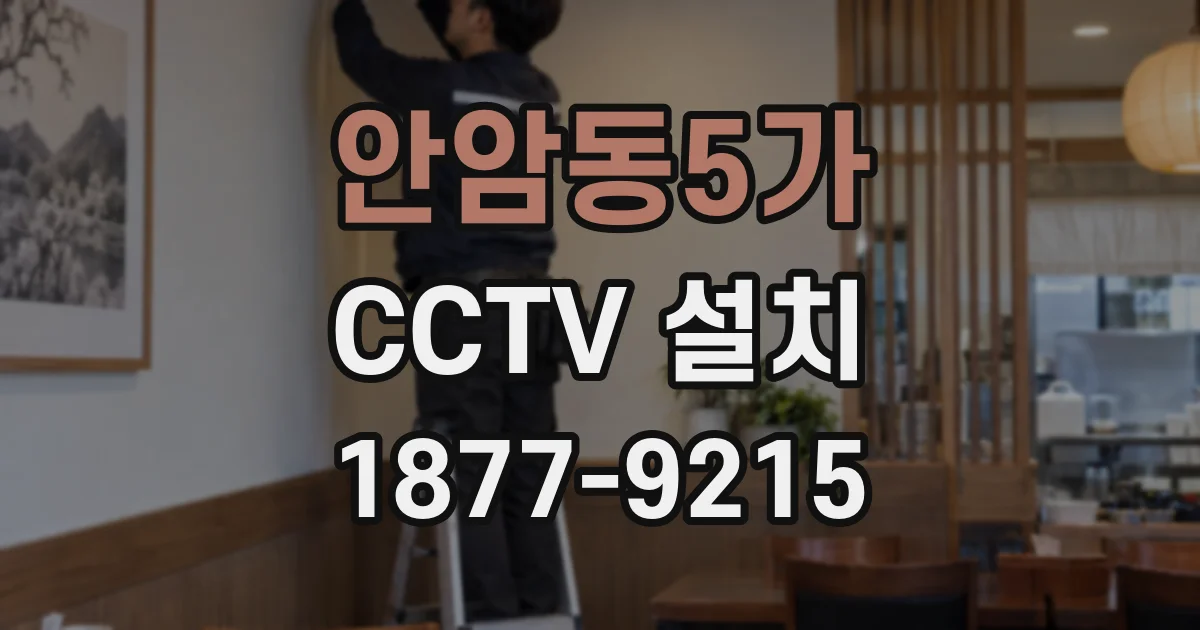 안암동5가 CCTV 설치