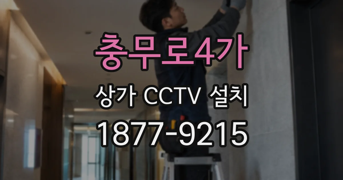 충무로4가 상가 CCTV 설치