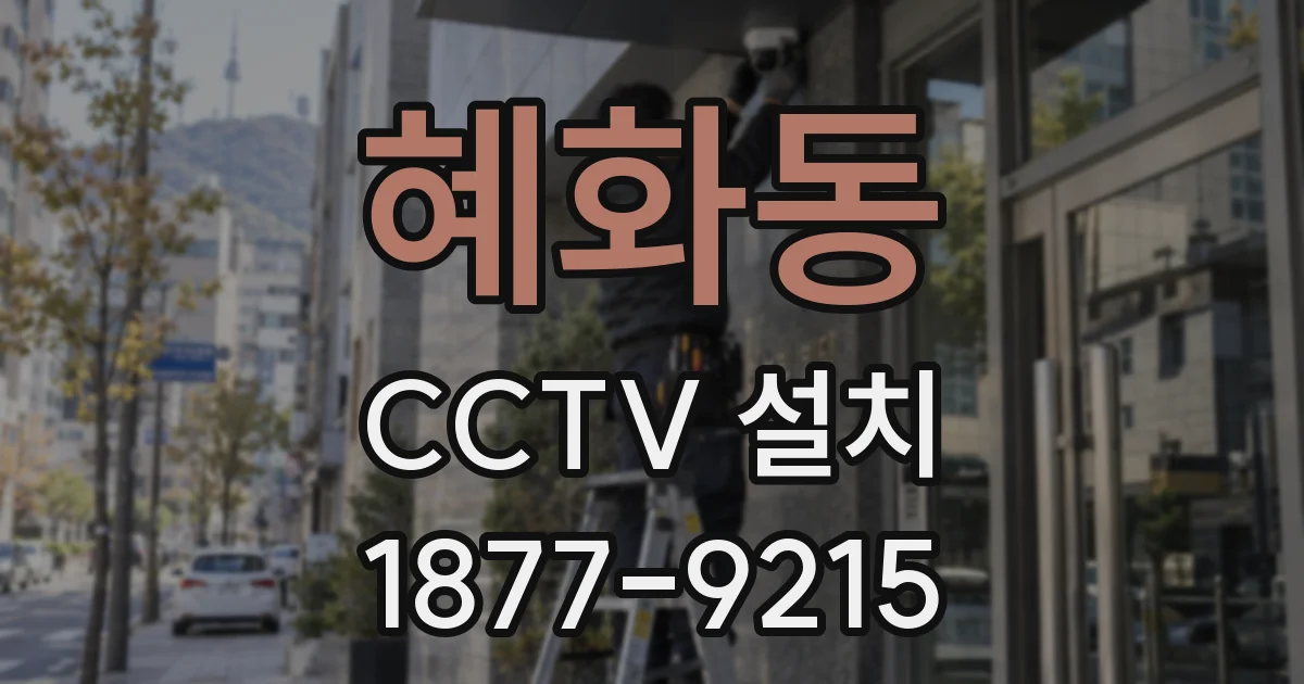 혜화동 CCTV 설치