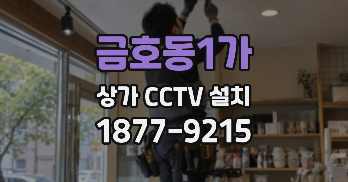 금호동1가 상가 CCTV 설치