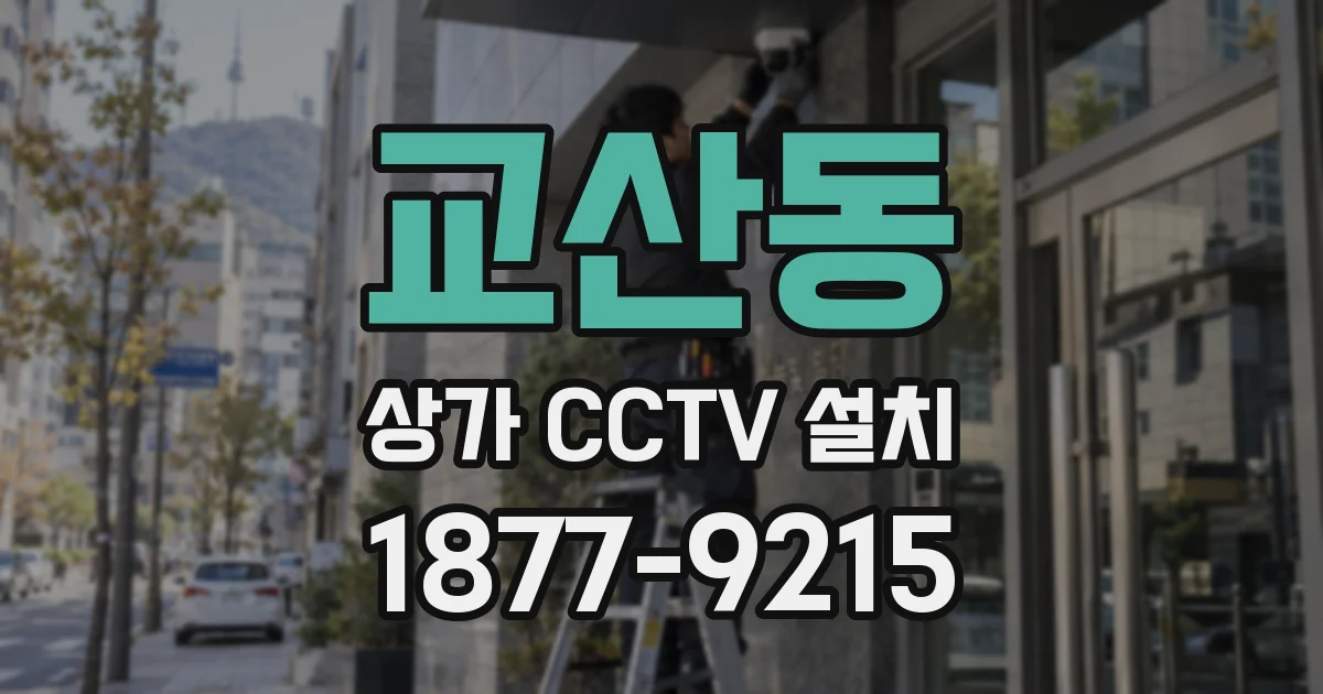 교산동 상가 CCTV 설치