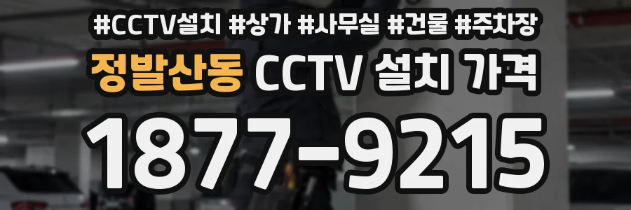 정발산동 CCTV 설치 가격