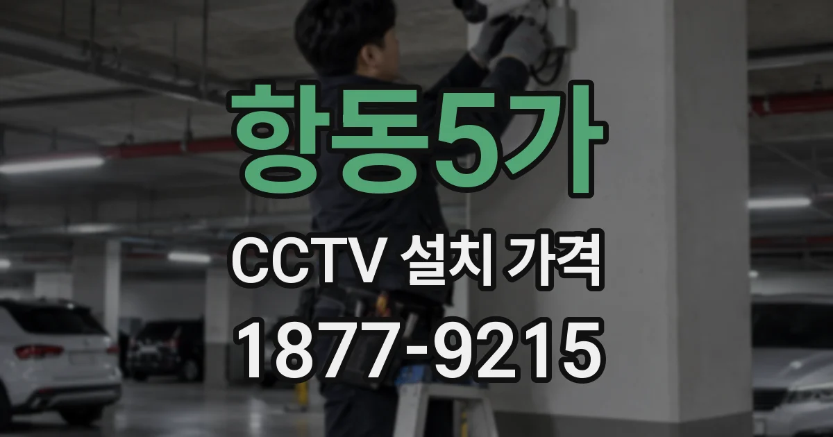 항동5가 CCTV 설치 가격
