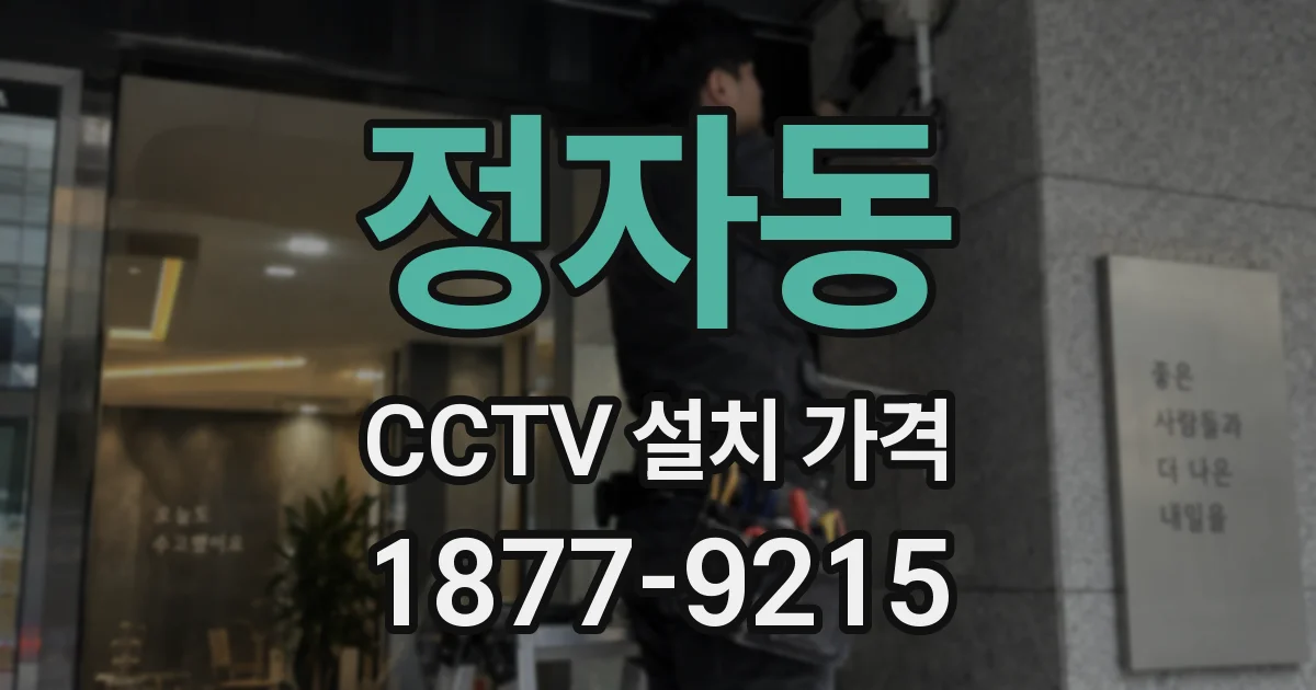 정자동 CCTV 설치 가격