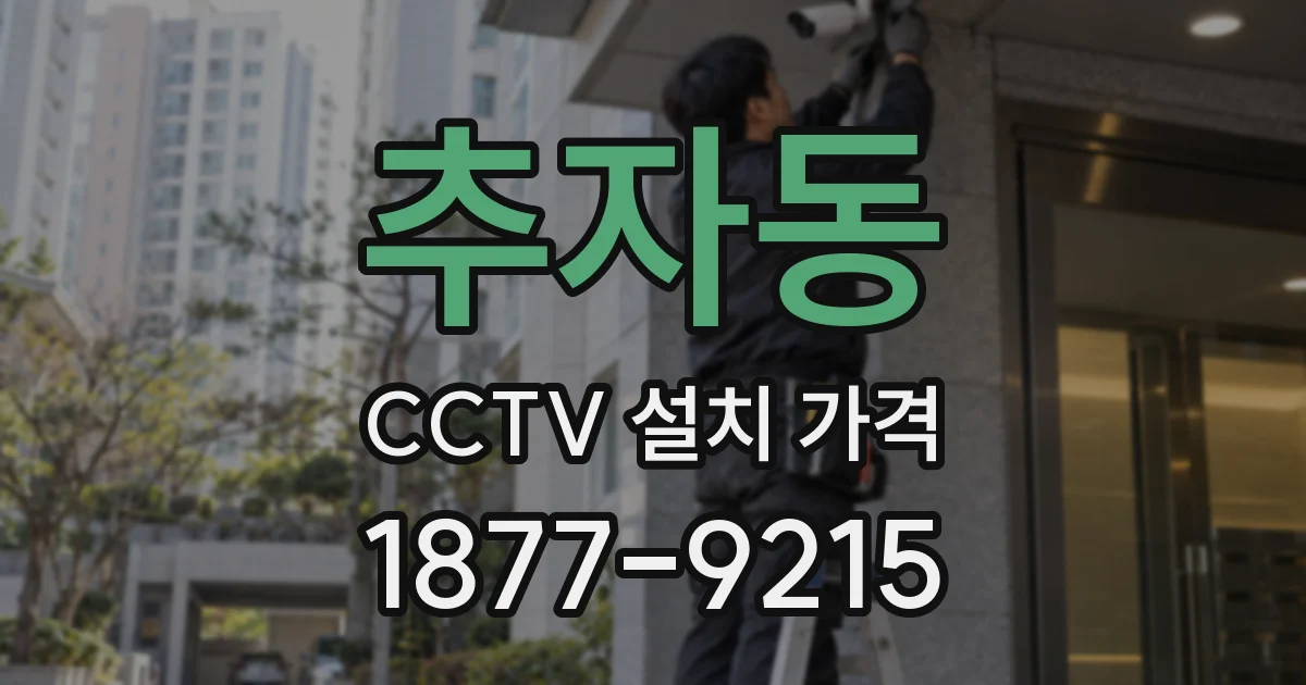 추자동 CCTV 설치 가격
