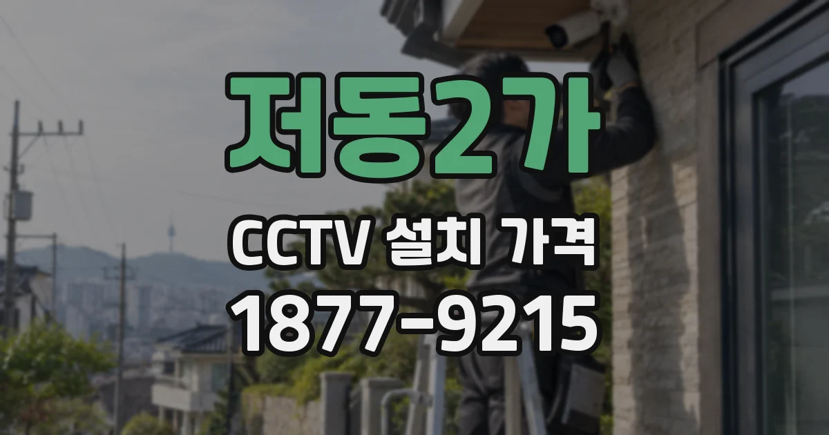 저동2가 CCTV 설치 가격