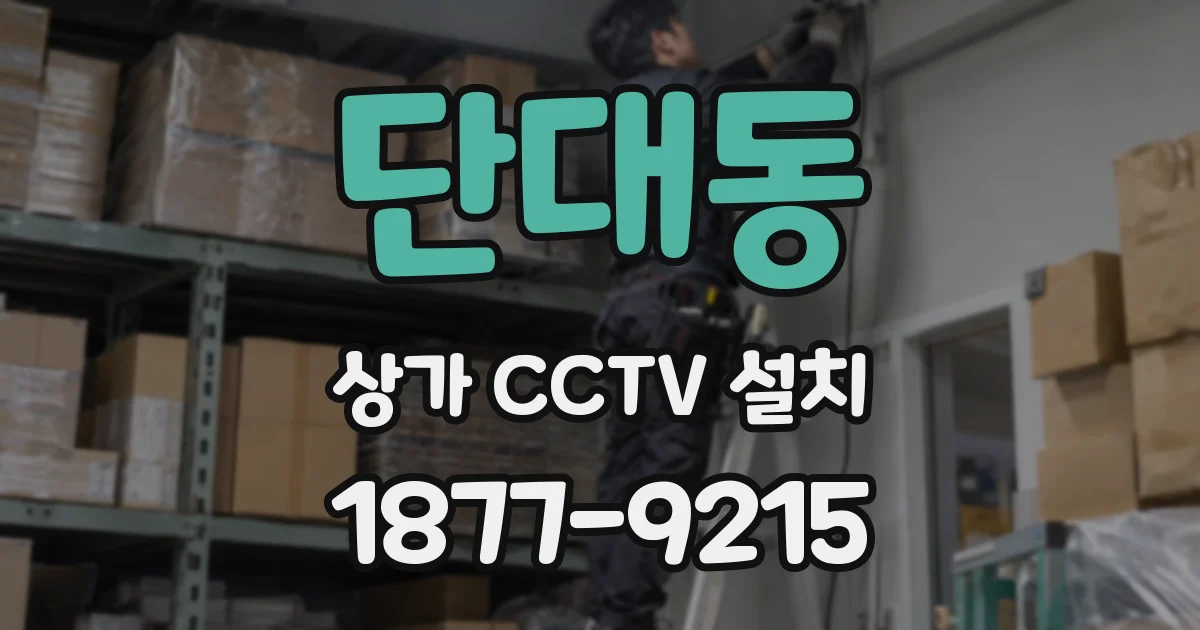 단대동 상가 CCTV 설치