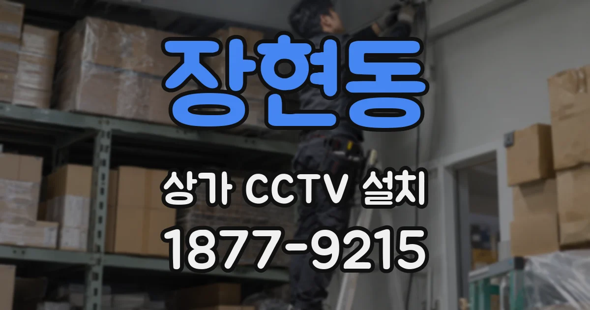 장현동 상가 CCTV 설치