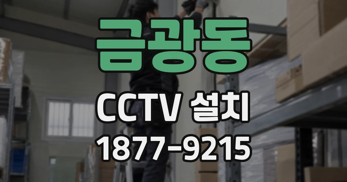금광동 CCTV 설치