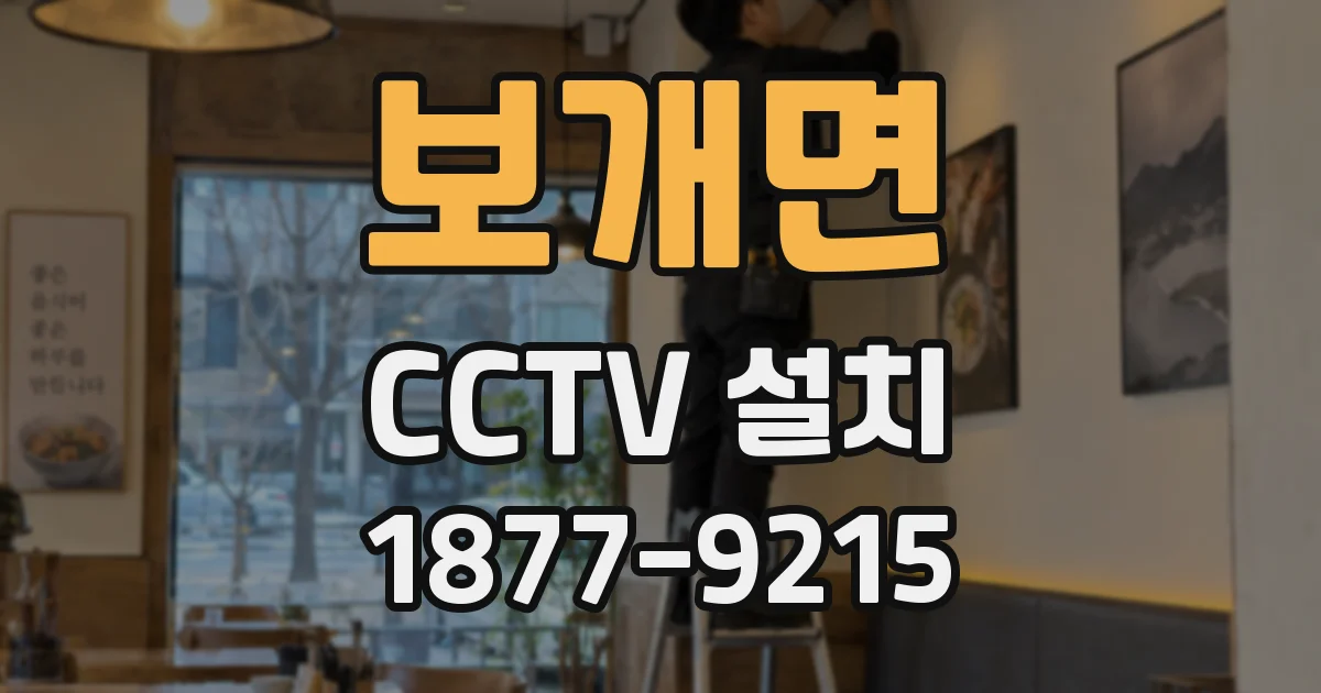보개면 CCTV 설치