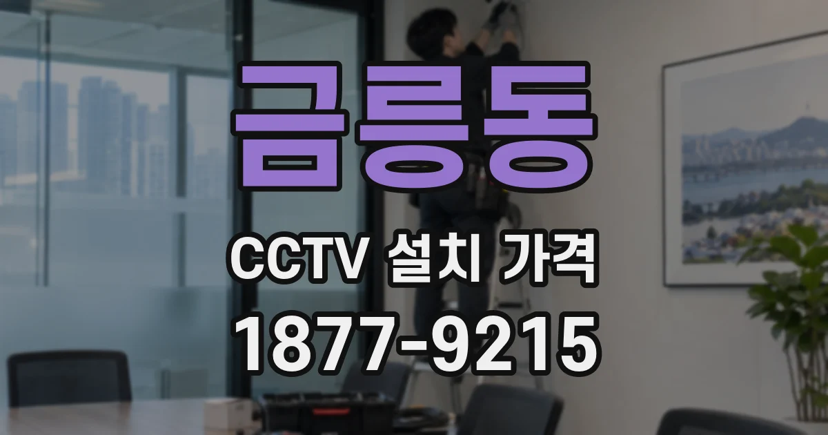 금릉동 CCTV 설치 가격