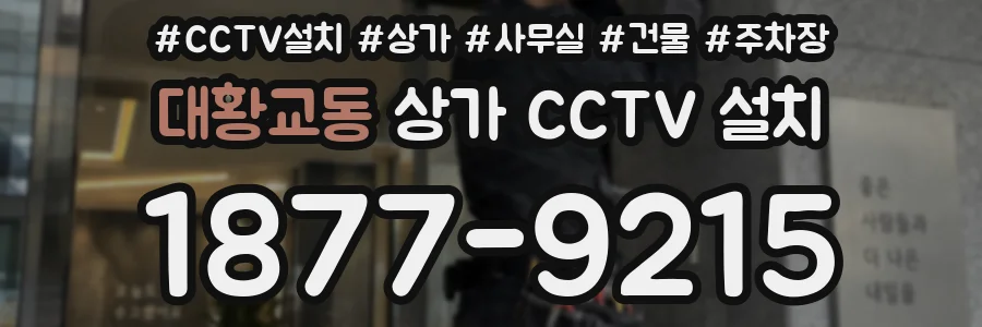 대황교동 상가 CCTV 설치