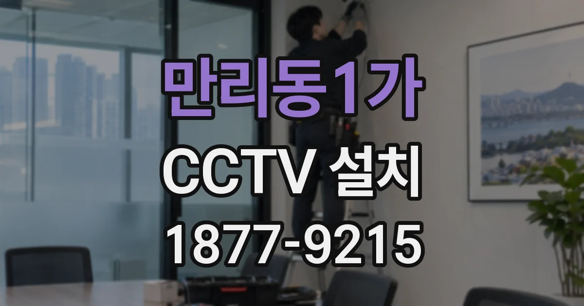 만리동1가 CCTV 설치